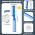 5 Pieces Razor Comb for Dogs Hair Grooming Trimmer Comb for Pet Razor Comb with 25 Extra Blades Manual Dog Hair Trimmer Comb Double Edge Razor for Dogs (Blue)