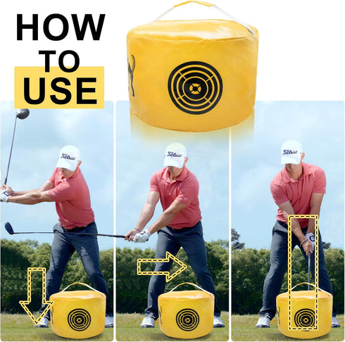 Golf Impact Bag, Portable Golf Swing Trainer and Practice Tool for Beginners, Waterproof Durable Accessory