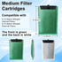 6 Pack Medium Filter Cartridges for Tetra Whisper Bio-Bag Filters, Replacement for TetraFauna ReptoFilter