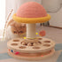 2 Cat Scratching Post with Hanging Ball,Cat Turntable Ball Toy,Cat Mushroom Sisal Scratcher,Kitten Layer Wooden Track