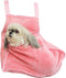 Pet Dog Cat Carrier for Travel, Shoulder Bag Sling Front Backpack Soft Plush Handmade (Pink), Medium