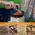 Lixada Lightweight Folding Camping Wood Stove, Portable Stainless Steel for Outdoor Use