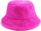 Winter Fluffy Fuzzy Bucket Hat - Plush Faux Fur Fisherman Hats, Warm Hat for Women