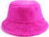 Winter Fluffy Fuzzy Bucket Hat - Plush Faux Fur Fisherman Hats, Warm Hat for Women