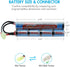 Tenergy 9.6V 1600mAh Pack NiMH Rechargeable Butterfly Battery with Mini Tamiya Connector for AEG