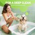 2pcs Pet Bath Brush with Shampoo Dispenser, Dog Bath Brush and Grooming Massage Brush for Dogs & Cats, Easy Dog Washing