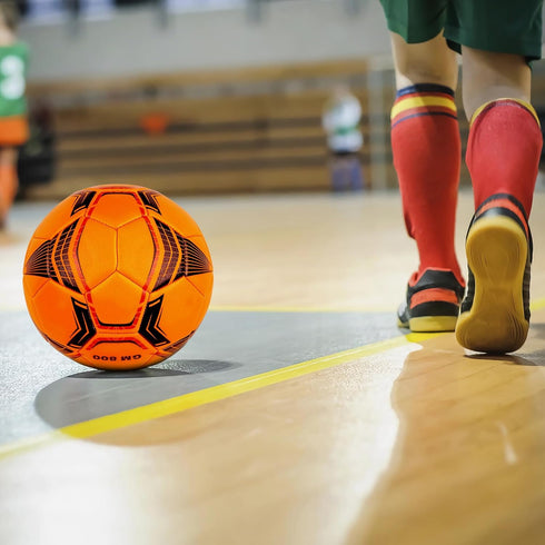 Linkidea Training Futsal Ball Size 4, Low Bounce Indoor Soccer Ball in Orange