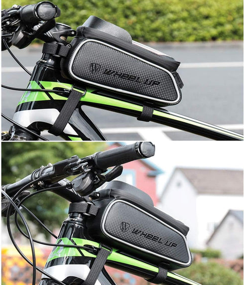 Universal Bike Phone Holder - Black Handlebar Mount, Compatible with iPhone 15/14/13/12/11/10, Samsung Galaxy S8 Plus