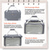 Texsens Pet Carrier - Soft-Sided Cat Carrier for Small/Medium/Large Cats & Puppies Up to 16 lbs, TSA Approved (Grey)
