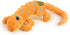 goDog Amphibianz Gecko Squeaky Plush Dog Toy - Large, Chew Guard Technology, Orange