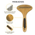 PROBUSINES Bamboo Pet Brush, Dog Dehairing Rake for Knot Detangling, Long-Haired Pet Breed Undercoat Rake for Shedding
