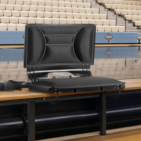 VEVOR Stadium Seat, Folding Bleacher Chair with Back Support and Thick Cushion, Padded Stadium Seat for Bleacher