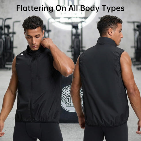 Men's Full Zipper Sweat Vest - HOTSUIT Sauna Vest for Weight Loss & Gym