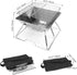Odoland Folding Campfire Grill - 304 Stainless Steel Grate Barbeque Grill for Picnics and Outdoor Cooking