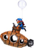 3 Pcs Floating Fish Tank Decorations, Aquarium Air Pump Decorations with Hanging Diver and Retro Submarine Wreck
