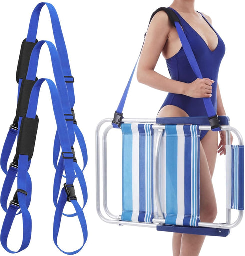 Sanwuta Adjustable Beach Chair Carry Strap Camping Chair Straps for Shoulder Folding