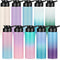 Mimorou 10 Pack Aluminum Water Bottle Bulk 25oz Reusable Sports Bottles with