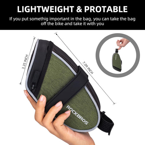 ROCKBROS Bike Saddle Bag, Lightweight Seat Bag for Cycling - Bike Storage Under Seat for Mountain Road