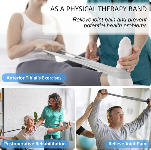 Resistance Bands Set for Working Out, Physical Therapy, Elastic Exercise Bands for Stretching, Yoga, Pilates, Home Gym