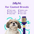 Double Sided Dog Slicker Brush, Small, Purple, Longer Pins, Flexible Head, Fine/Coarse Sides