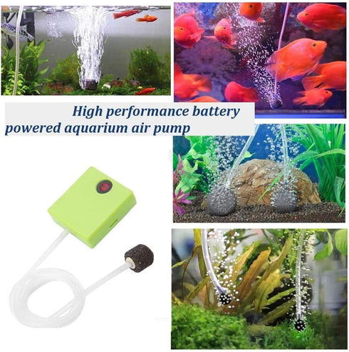 Oxygen Pump Aquarium Air Pump Aerator Portable Dry Battery Operated Fish Tank Oxygen Aerator Pump with Air Stone and Tube by ZYZH