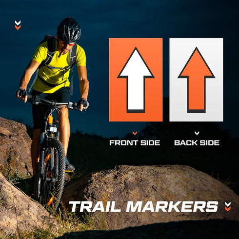150 8"x5" Pcs Racing Course Trail Marker Arrow Sticker Arrow Sign Directional Signs Floor Markers Flashing Arrow Signs