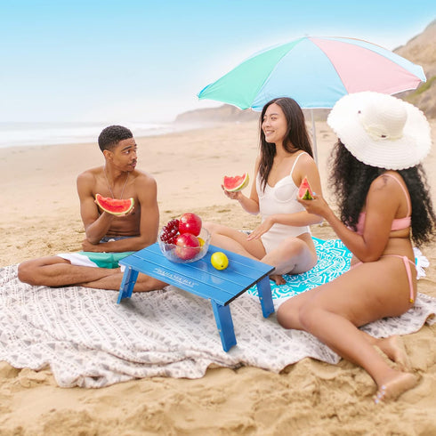 66lbs/30kg Old Bahama Bay Ultralight Aluminum Mini Table, Weight Capacity, Foldable Small Beach Table with Retractable