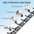 Dog Prong Collar Training Choke Chain, Adjustable Pinch Collar with Comfort Rubber Tips for Small Medium Large Dogs