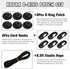 Yetaha 6 Pack Stainless Steel D Rings, PVC Patch, Bungee Cord with Hooks for Inflatable Boat
