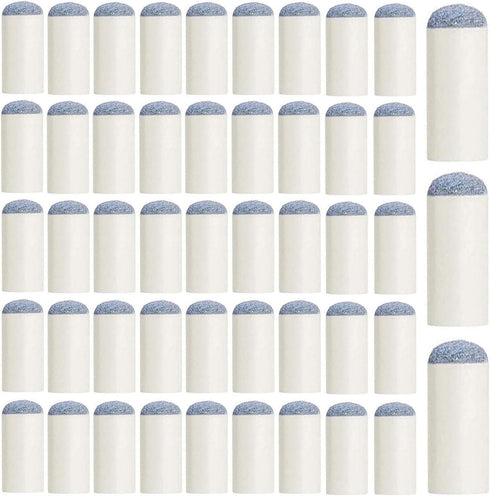Kenkio 50 Pieces 13 mm Slip-on Billiard Pool Cue Tips Replacements