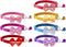 7 Pack Puppy Collars, Puppy ID Collars with Bell, Adjustable 8.3-13in, Cute Bow Soft Nylon Whelping Identification