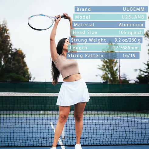 UUBEMM Tennis Rackets for 2 Players - Lightweight Recreational Racquets for Adult Training with Carrying Cover