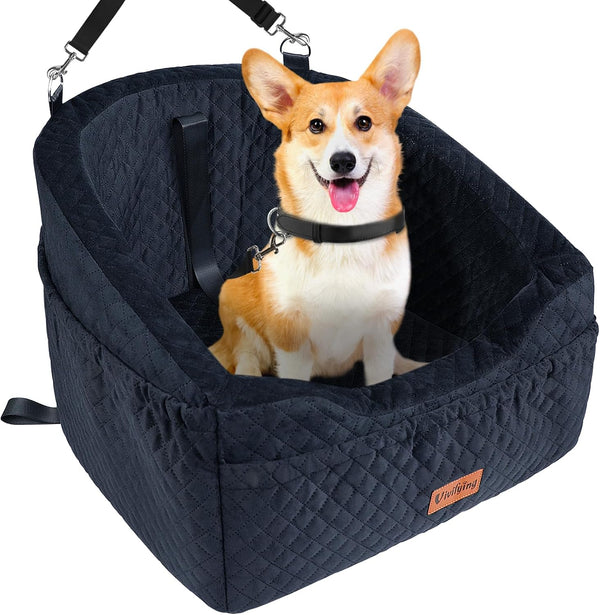 Vivifying Dog Car Seat for Small & Medium Dogs, Detachable & Washable