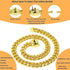Heavy Duty Cuban Link Chain Dog Collars - 15MM Gold/Silver Stainless Steel Metal Training Collars for Large Medium