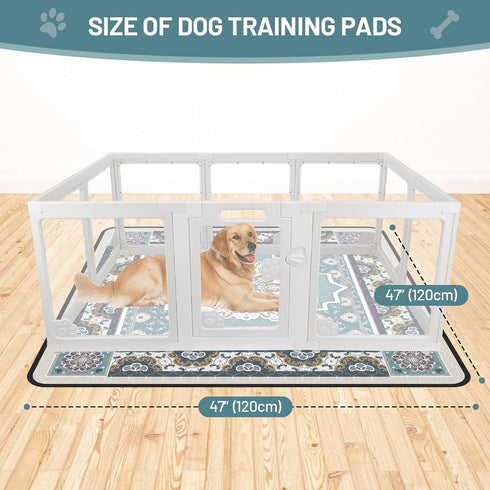 Dogs,2 Pack 48" 48", Washable Pee Pads for Super Absorbent Reusable Puppy Training Pads Leak-Proof & Non-Slip,for Potty