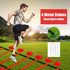 Pro Speed & Agility Training Set with 12 Rung 20ft Adjustable Agility Ladder, 12 Disc Cones, and Resistance Parachute