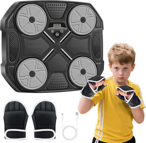 Music Boxing Machine for Adults and Teens, Wall Mounted Bluetooth Smart Boxing