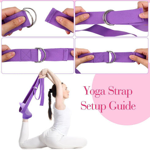 Poen 14 Pcs Pilates Ring and Ball Set for Women - Circle Ball with Stretching Strap, 8 Resistance Bands, Non-Slip Socks.