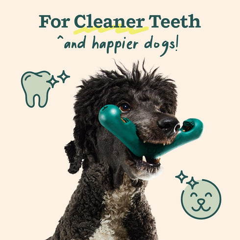 36 2 Pack WOOF - Bite n' Brush Refills Treats for the Dog Toothbrush Toy - Scrub Plaque and Tartar from Your Dog's