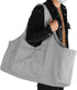 Lairun Yoga Mat Bag Large Capacity Yoga Bags and Carriers for Women with Side Pocket Canvas Light Durable Oversized
