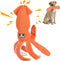 Durable Plush Dog Toys for Large Dogs - Stuffed Animal Chew Toys for Small Medium Large Breeds (Orange)