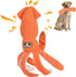 Durable Plush Dog Toys for Large Dogs - Stuffed Animal Chew Toys for Small Medium Large Breeds (Orange)