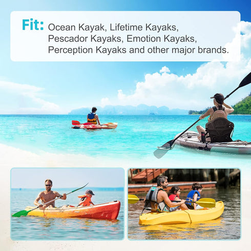 Kayak Seat Repair Kit, Seat Strap Clips and Tri-Glide Hooks for Lifetime Emotion