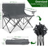 2 Leonyo Oversized Person Camping Chair, Double Camping Loveseat Chair for Adults, Foldable & Comfortable Double Seat