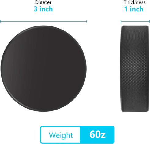 Ice Hockey Pucks for Practicing and Training, Available in 1/4/6 Pcs