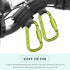 Sbulhia 2PCS Headsets Hook for Hanging Helmet Goggle Bags, Heavy Duty Carabiner Clip, Adjustable Strap Hook for Scooter