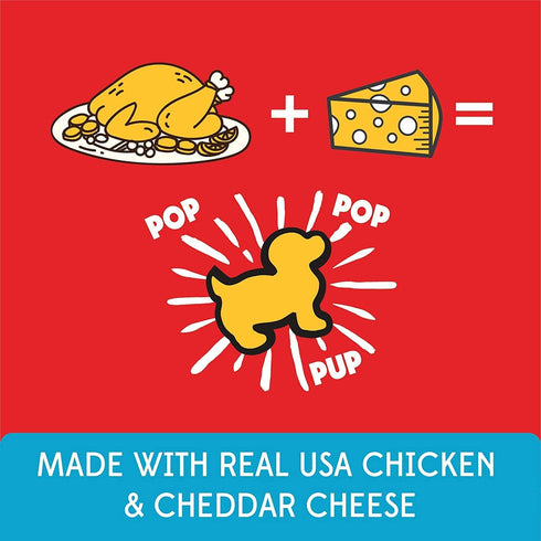 Plus Puffed Dog Treats with Prebiotics and Probiotics, Chicken & Cheddar Cheese, 24oz