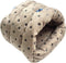 WOWOWMEOW Guinea Pig Cave Bed for Small Animals - Warm Cage Hanging Bed for Rat, Chinchilla, Rabbit (M, Dot-Grey)