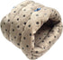WOWOWMEOW Guinea Pig Cave Bed for Small Animals - Warm Cage Hanging Bed for Rat, Chinchilla, Rabbit (M, Dot-Grey)