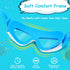 Vvinca Kids Swim Goggles for Ages 3-12, 2024 Upgraded Design with Ear & Nose Plug, Wide View